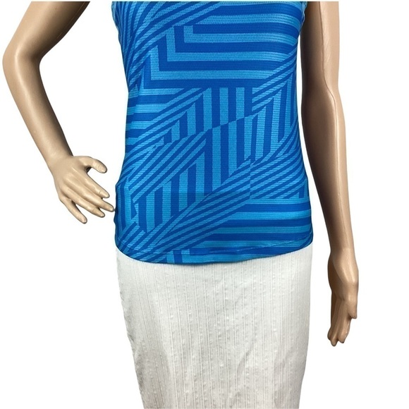 Nike Racerback Tank Top Size S Blue Fiited - Picture 4 of 7